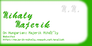 mihaly majerik business card